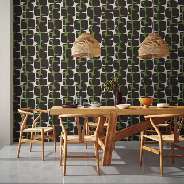 Going Lohko Wallpaper - Juniper / Liquorice