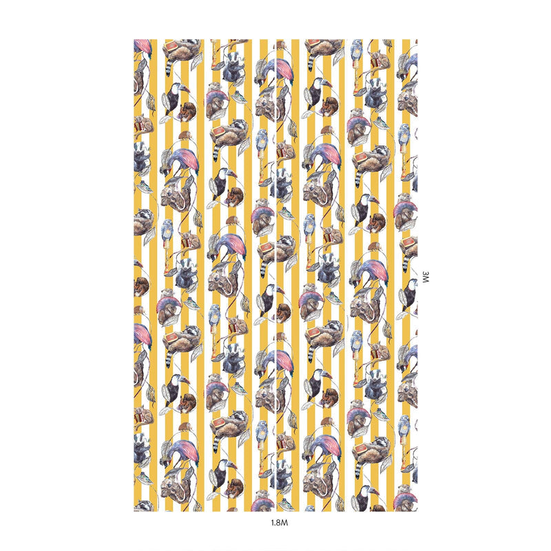 Hackney Empire Hybrid Mural Wallpaper - House of Hackney - Ochre Stripe