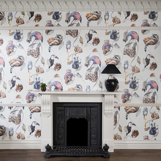 Hackney Empire Hybrid Mural Wallpaper - House of Hackney - White