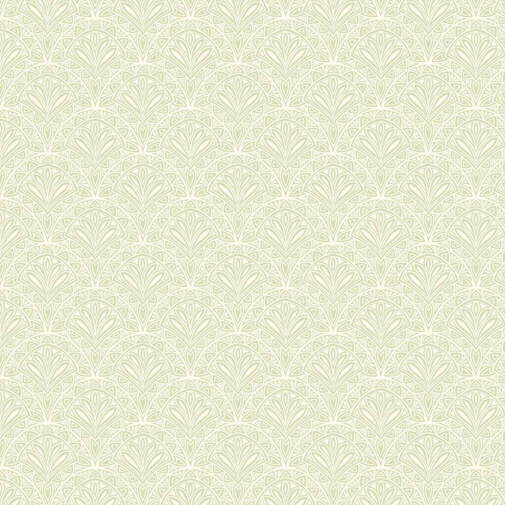 Deco Fan Wallpaper - Green