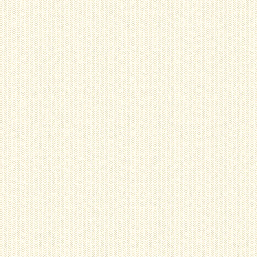 Ditsy Leaf Stripe Wallpaper - Hay