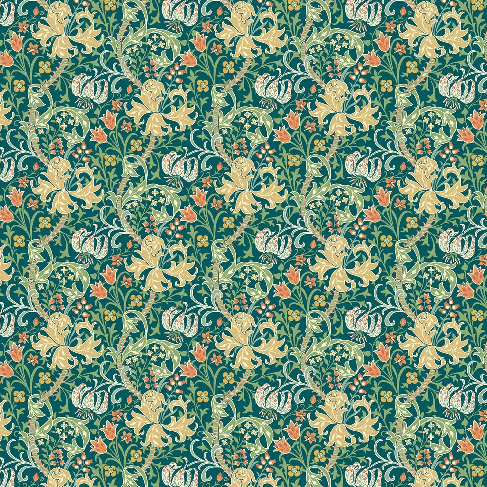 Lily Ogee Wallpaper - Ohpopsi - Emerald