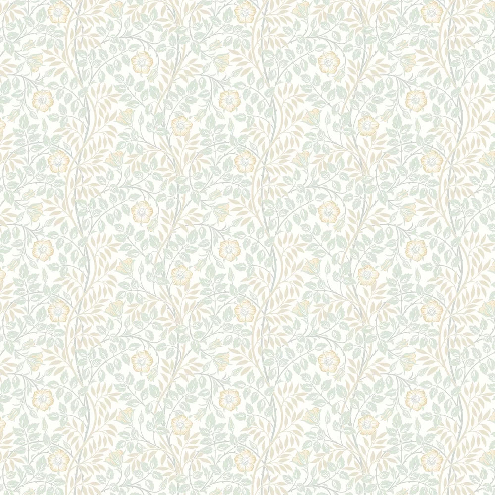 Rosehip Trail Wallpaper - Ohpopsi - Soft Mint