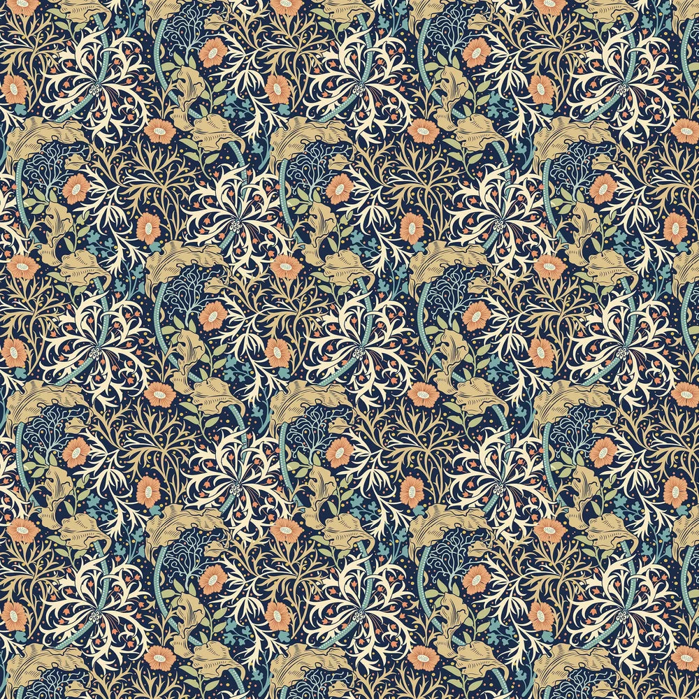 Seaweed Garden Wallpaper - Ohpopsi - Navy