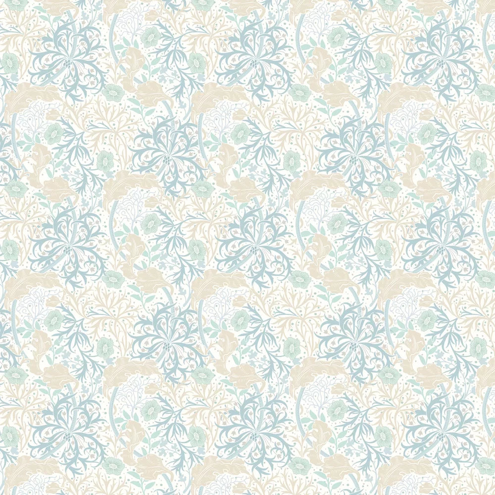 Seaweed Garden Wallpaper - Ohpopsi - Soft Blue