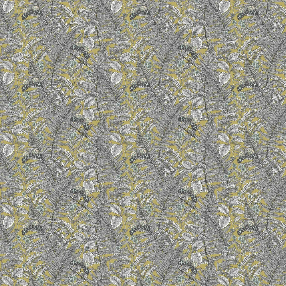 Wild Ferns Wallpaper - Olive