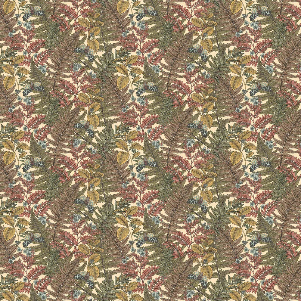 Wild Ferns Wallpaper - Warm Spice