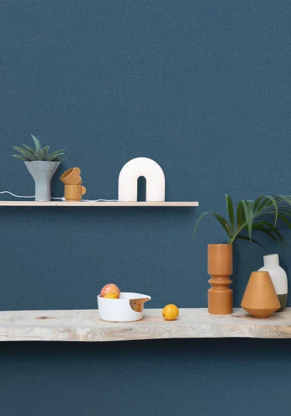 Uni Mat Wallpaper - Bleu Madura
