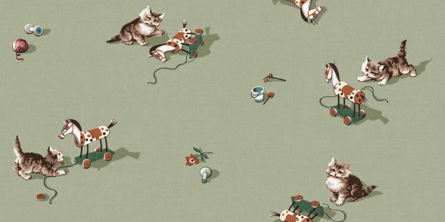 Sample – Kittens Wallpaper - Mint