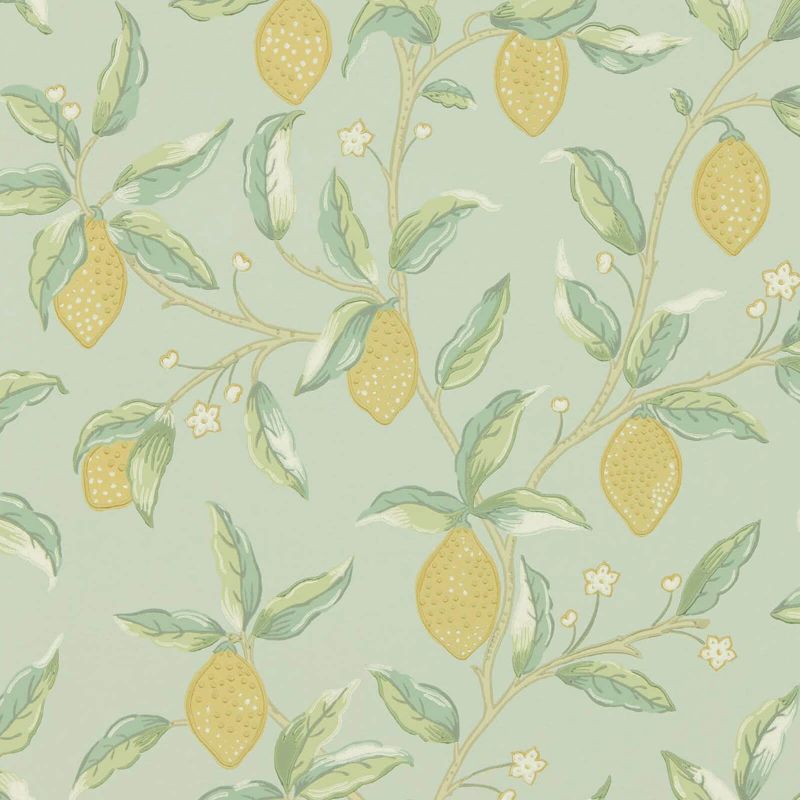 Sample - Lemon Tree by Morris Wallpaper - Sage