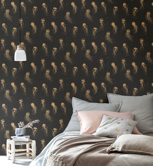 Jellyfish Wallpaper - Noir - Discontinuing