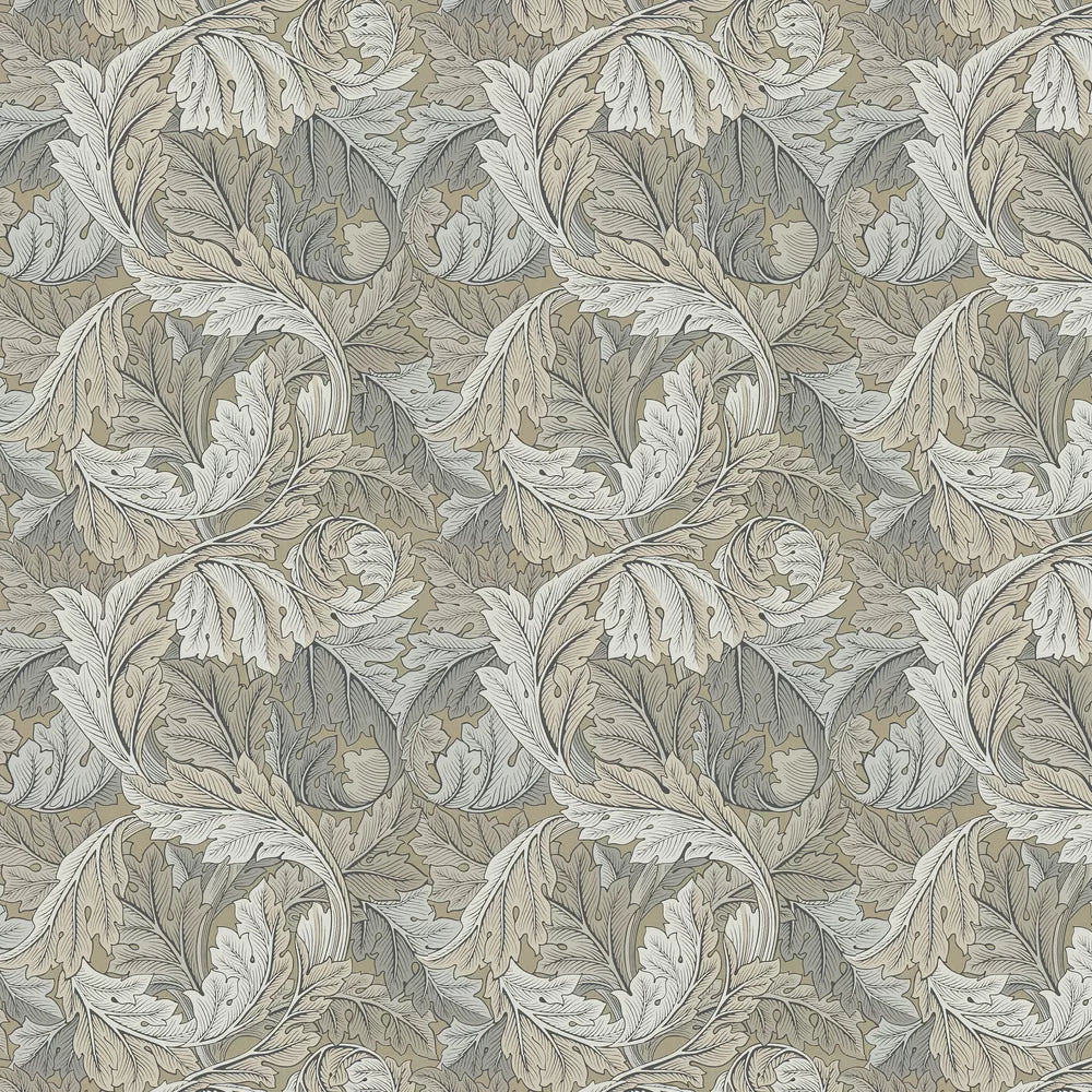 Acanthus by Morris Wallpaper - Manilla/Stone