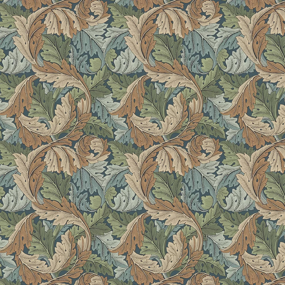 Acanthus by Morris Wallpaper - Slate/Thyme