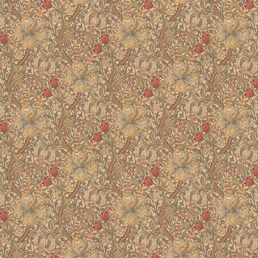 Sample - Golden Lily - Morris - Biscuit/Brick