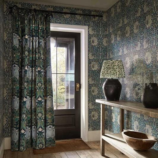 Pimpernel Wallpaper - Cobalt/Mineral