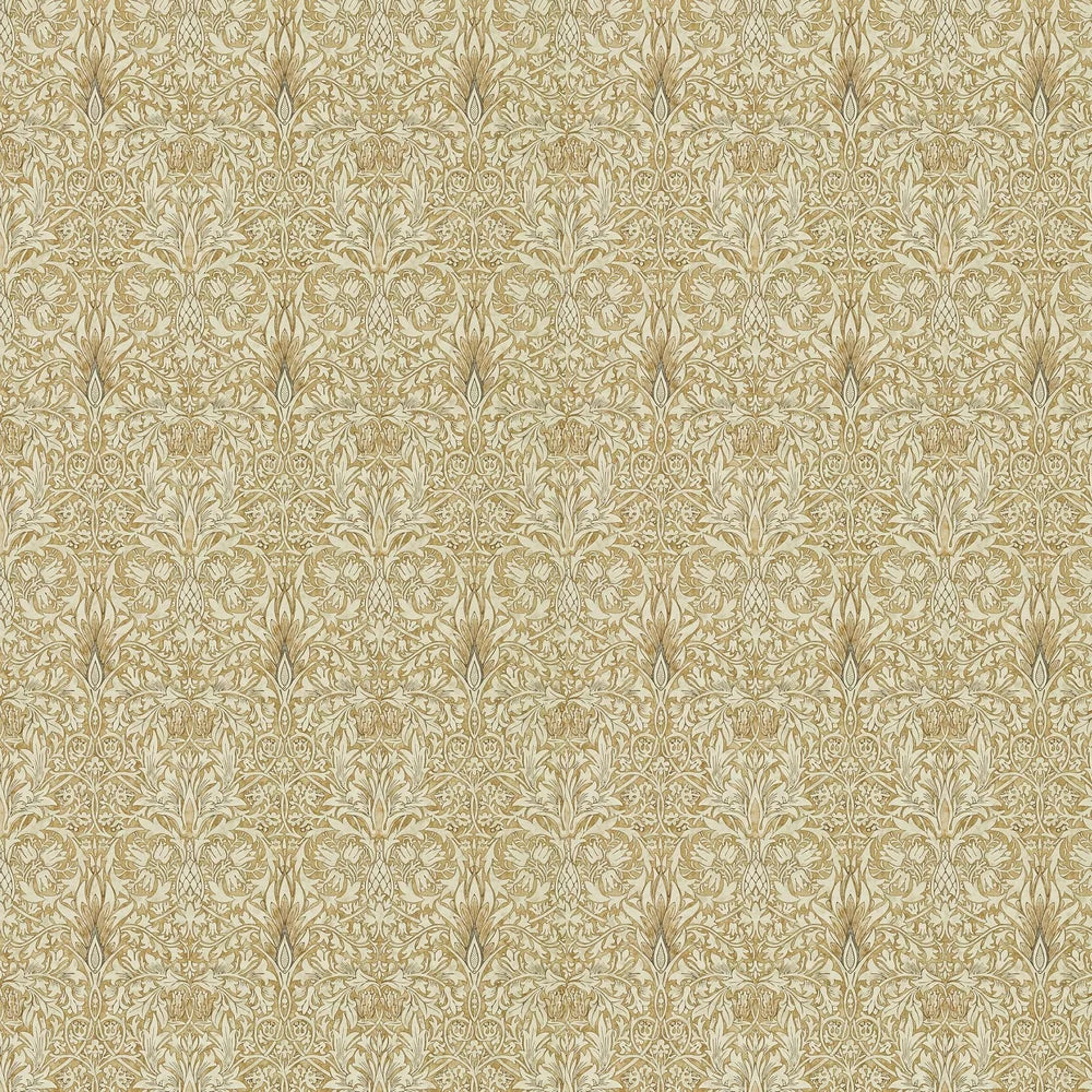 Snakeshead Wallpaper - Morris - Gold/Linen