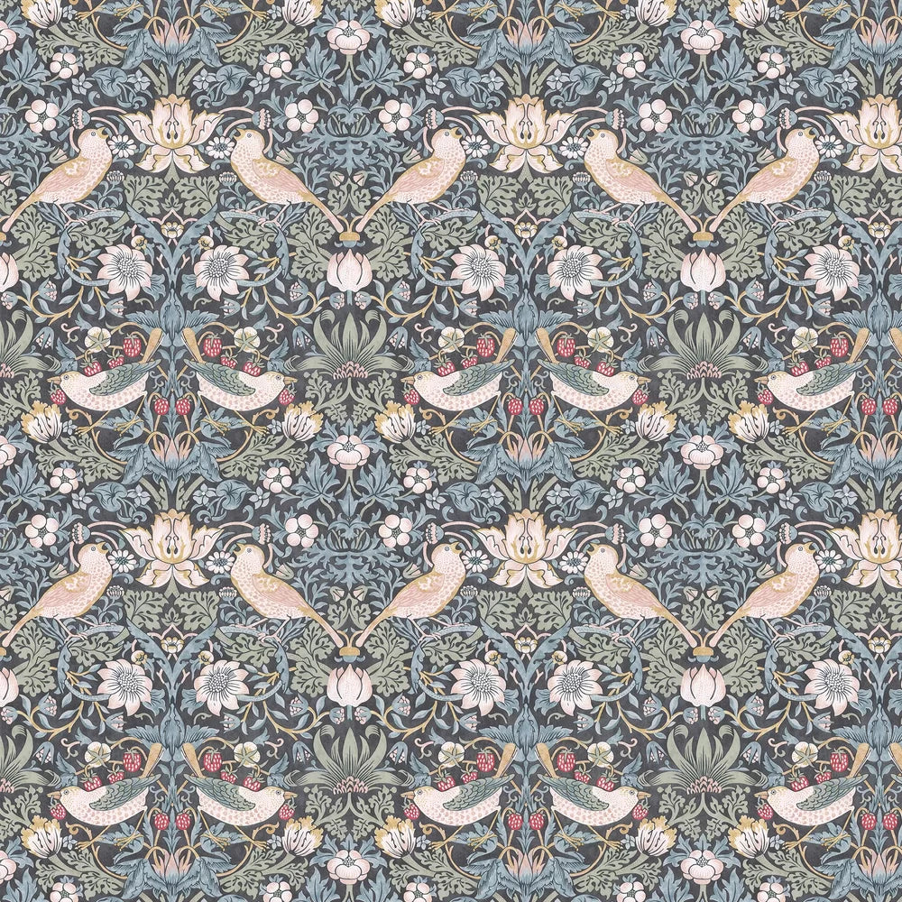 Strawberry Thief Wallpaper - Ink