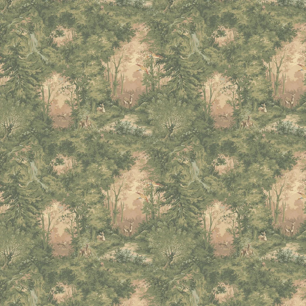 Mulberry Woodland Wallpaper by Mulberry Home - Sunrise