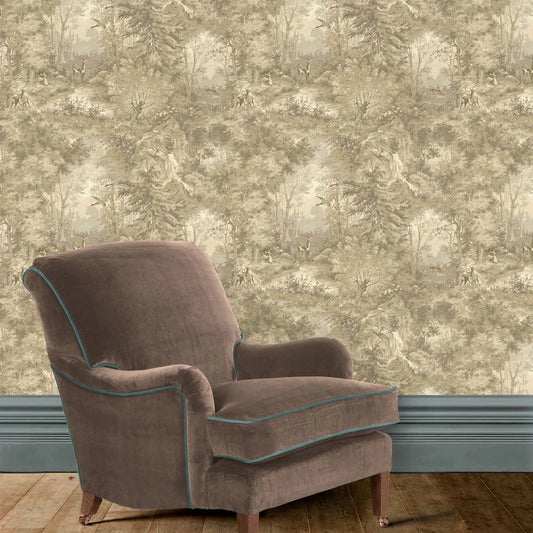 Mulberry Woodland Wallpaper by Mulberry Home - Woodsmoke