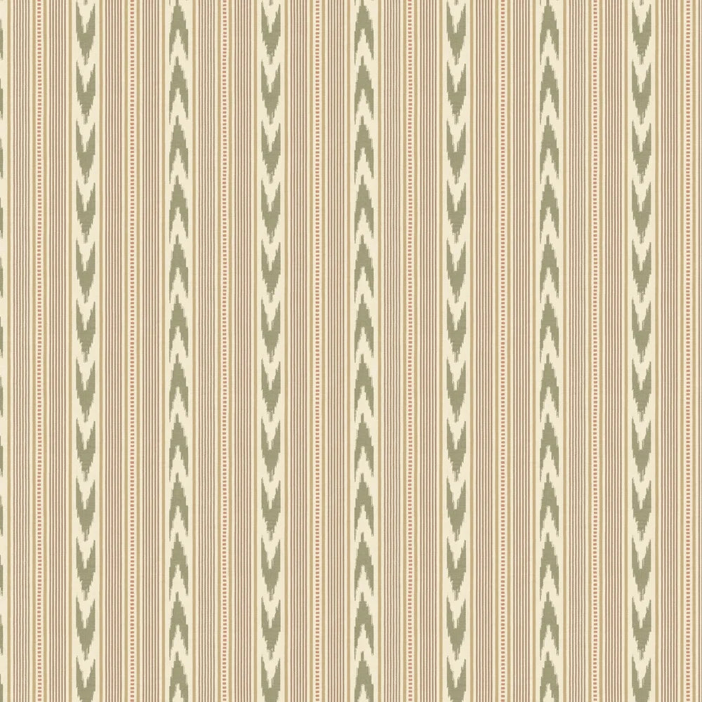 Newport Stripe by Mulberry Home Wallpaper - Lovat