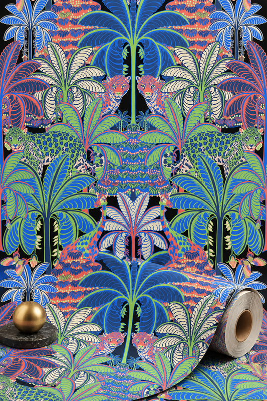 Tropical Mirage Wallpaper - Blue & Bright