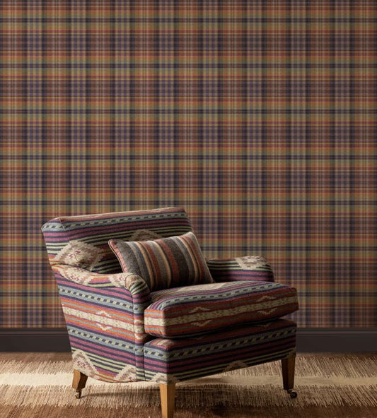 Nevis Wallpaper by Mulberry Home - Amethyst