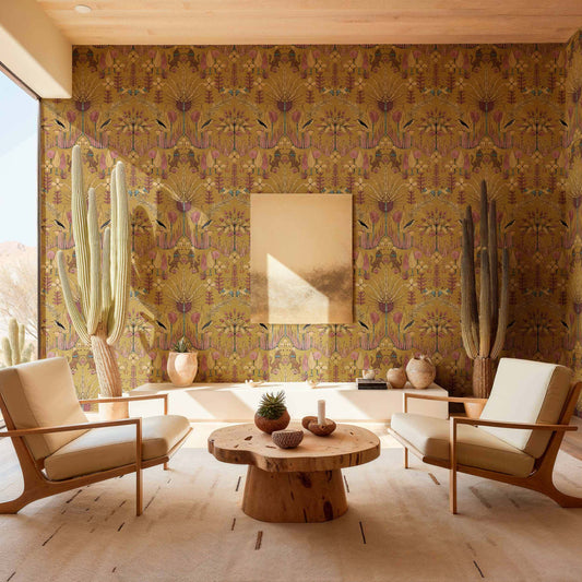Oasis Villa Wallpaper - Curry