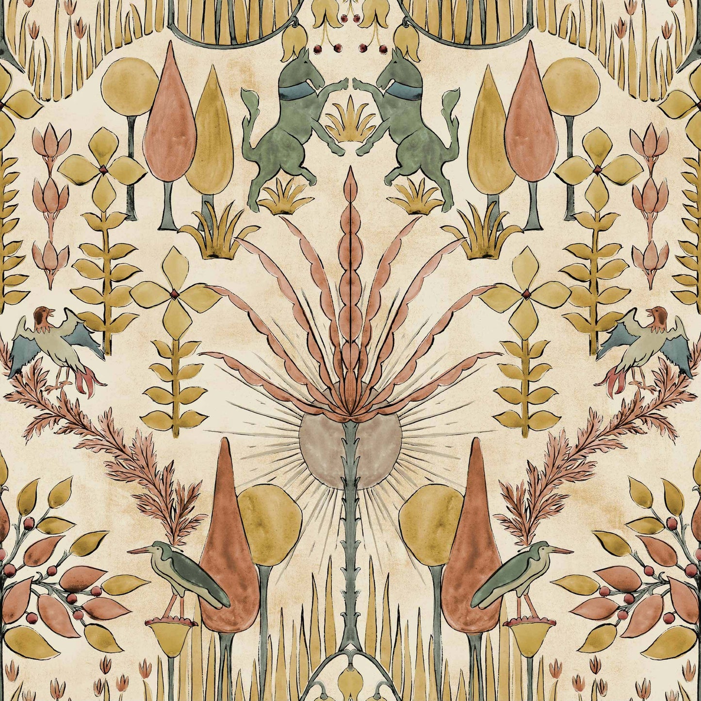 Sample - Oasis Villa Wallpaper - Sand
