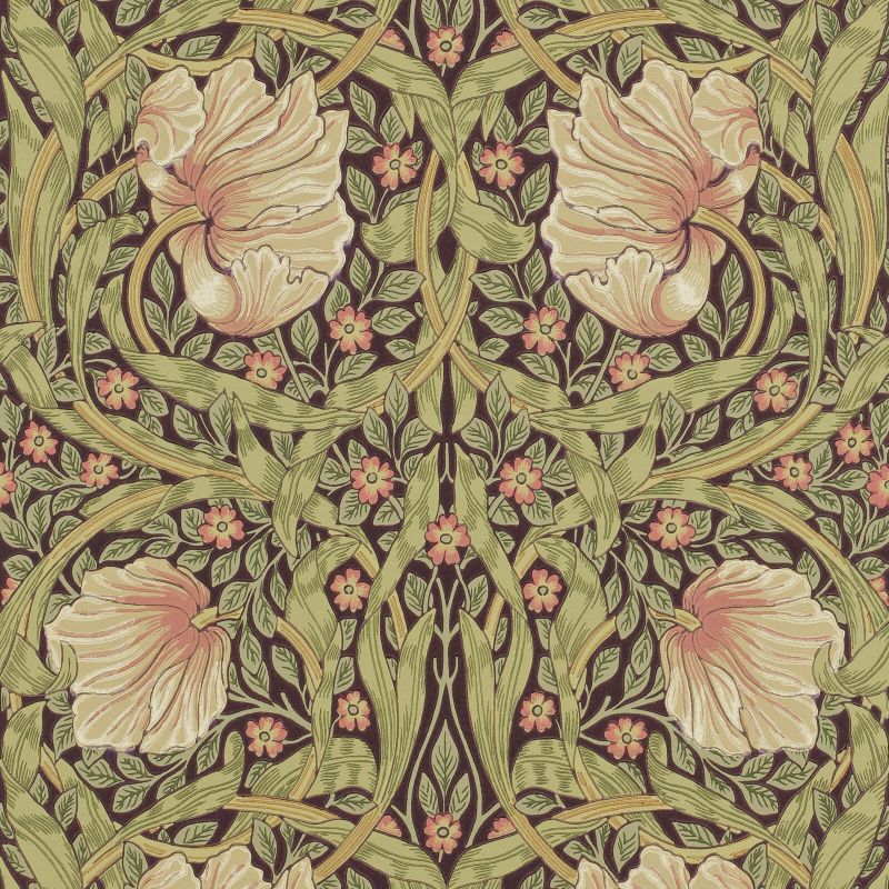 Sample - Pimpernel Wallpaper - Bullrush/Russet
