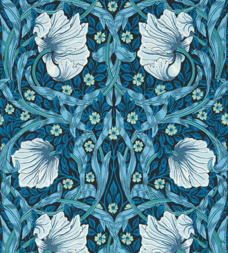 Sample - Pimpernel Wallpaper - Midnight/Opal