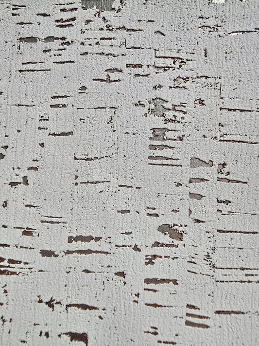 Refined Cork Wallpaper - White/Silver