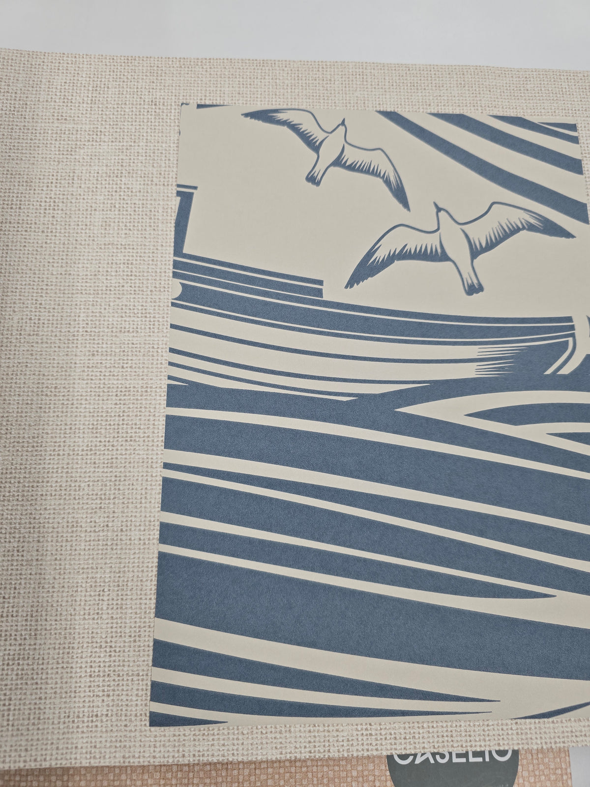Whitby Boat Wallpaper - Denim