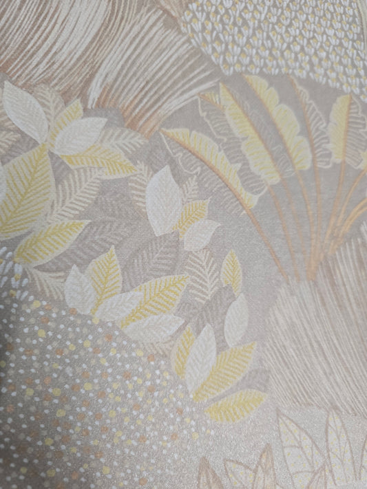 Fanned Trees Wallpaper – Beige Shimmer