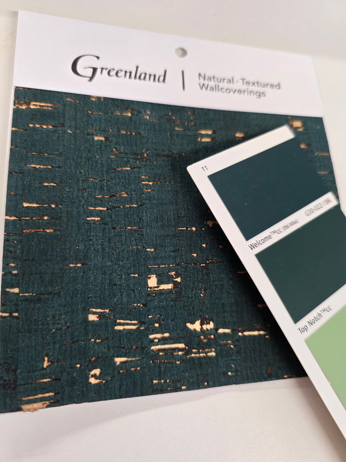 Refined Cork Wallpaper - Dark Teal/Gold