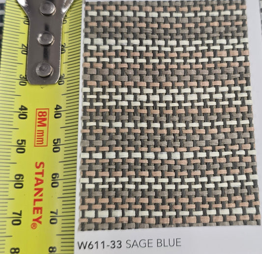 Paper Weave Grasscloth Wallpaper - Sage Blue