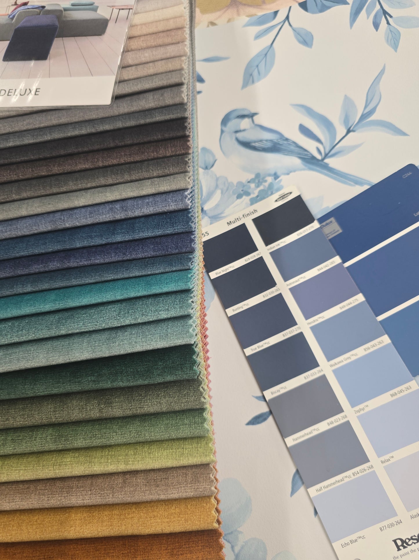The Bird Garden - Wallpaper - Blue