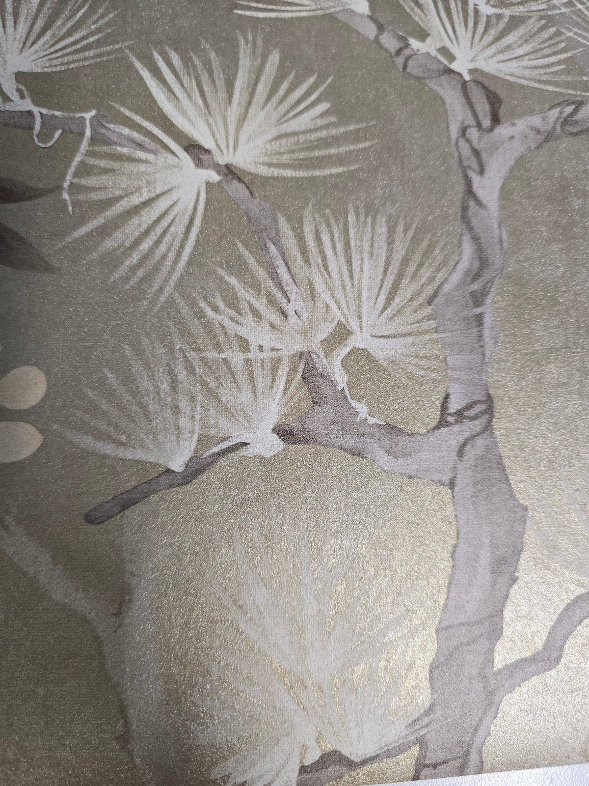 Pine Shadow Wisteria Wallpaper – Gold