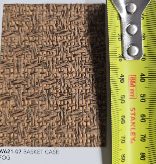 Basket Case - Grasscloth Wallpaper - Fog