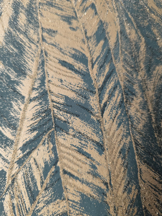 Bulu Luxury Bead Wallpaper – Teal Gold