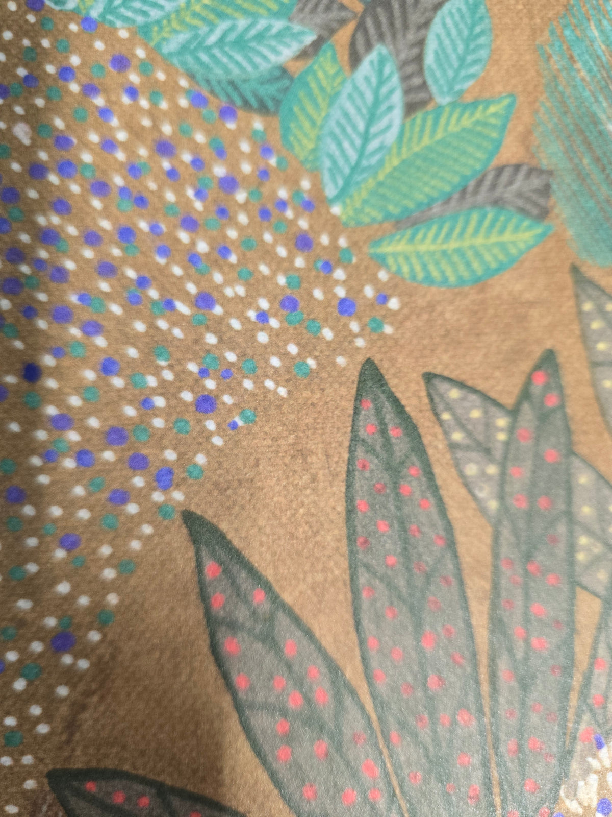 Sample – Fanned Trees Wallpaper – Ochre