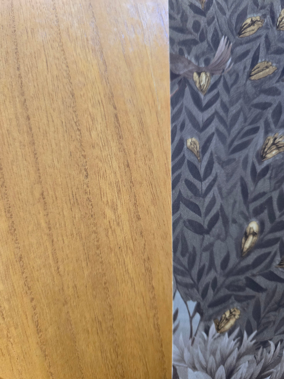 Paulownia - Wood Veneer WIDE Wallpaper - Curry
