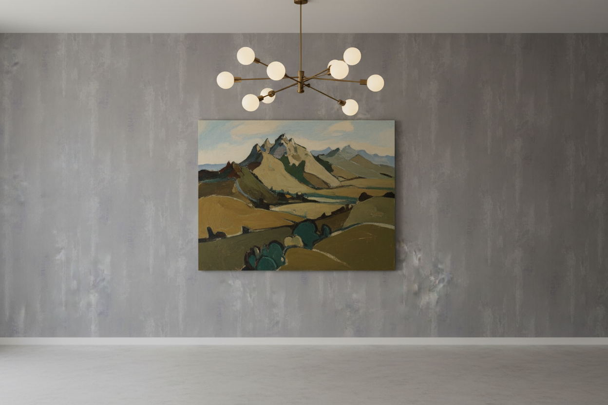 Rough Plaster Wallpaper - Mid Grey Room Shot