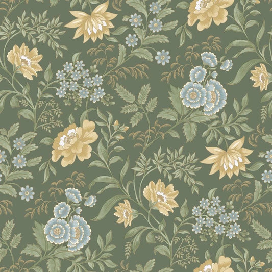 Garden Muse Wallpaper - Forest Green
