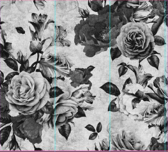 Spanish Rose - Custom Sized Wallpaper Mural (per m2)