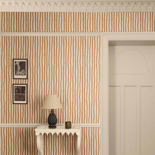 Artist's Stripe Wallpaper - House of Hackney - Amber