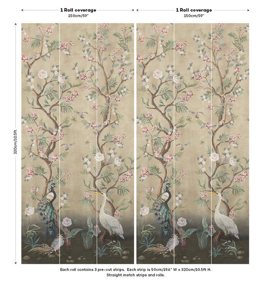 Kubla Khan Hybrid Mural Wallpaper - Sand