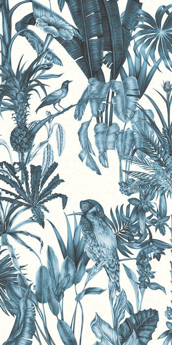 Birds Birds Mural Wallpaper - Blue