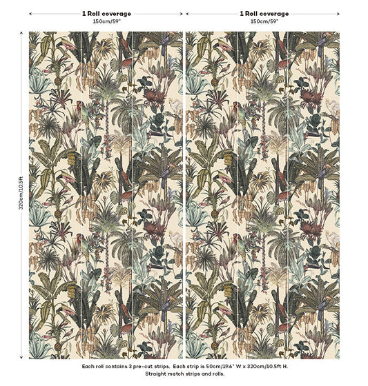Birds Birds Mural Wallpaper - Vintage