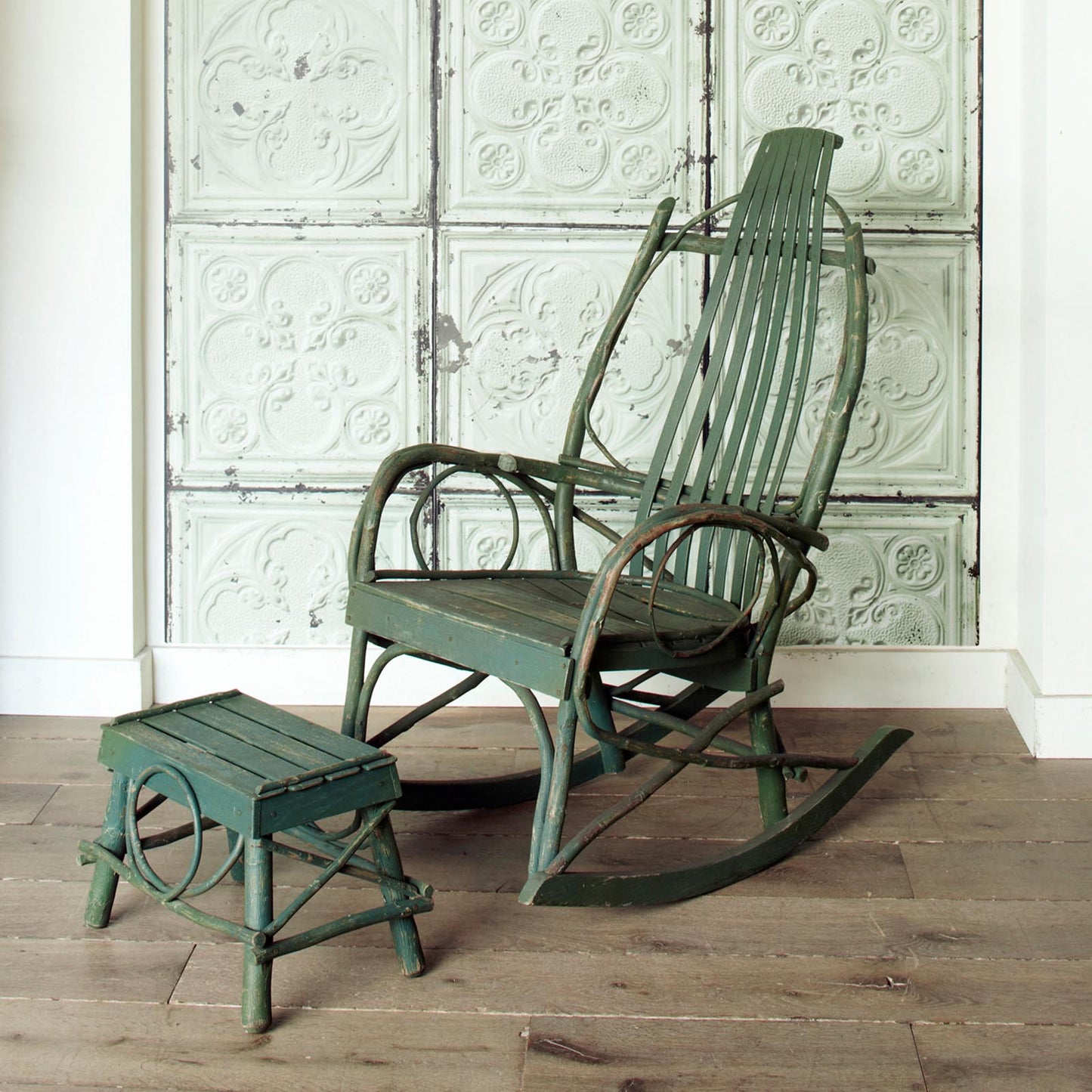 Brooklyn Tin Tiles Wallpaper- Green