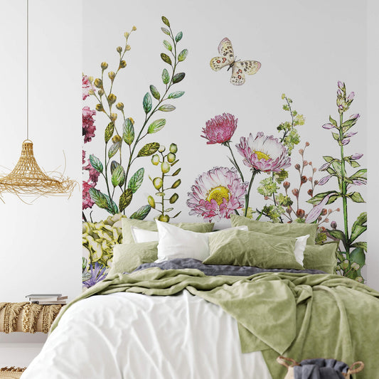 Summer Flowers - Wallpaper Mural - Two Sizes